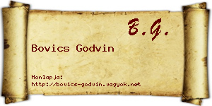 Bovics Godvin névjegykártya